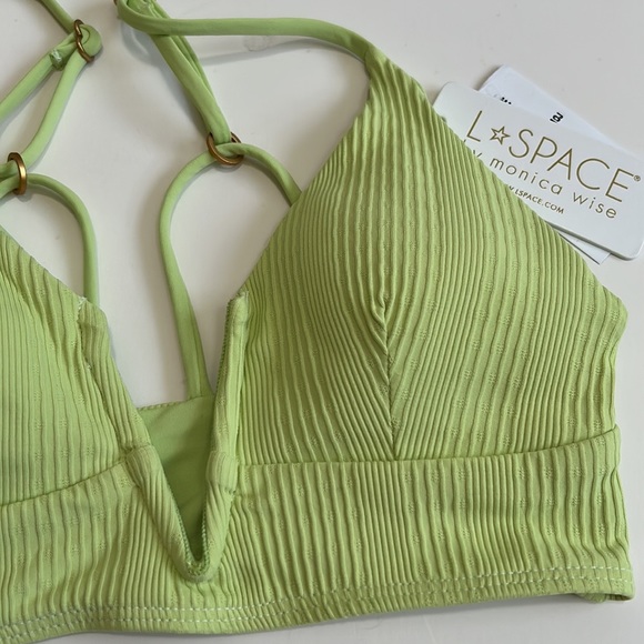 L*space Womens Green Beachwear Swimwear Bikini Set Small - Picture 7 of 10